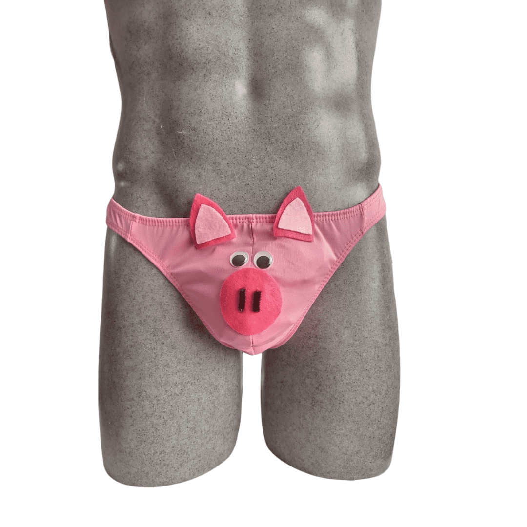 Tanga de Cerdito para Hombre | Ropa Interior Divertida de Animales
