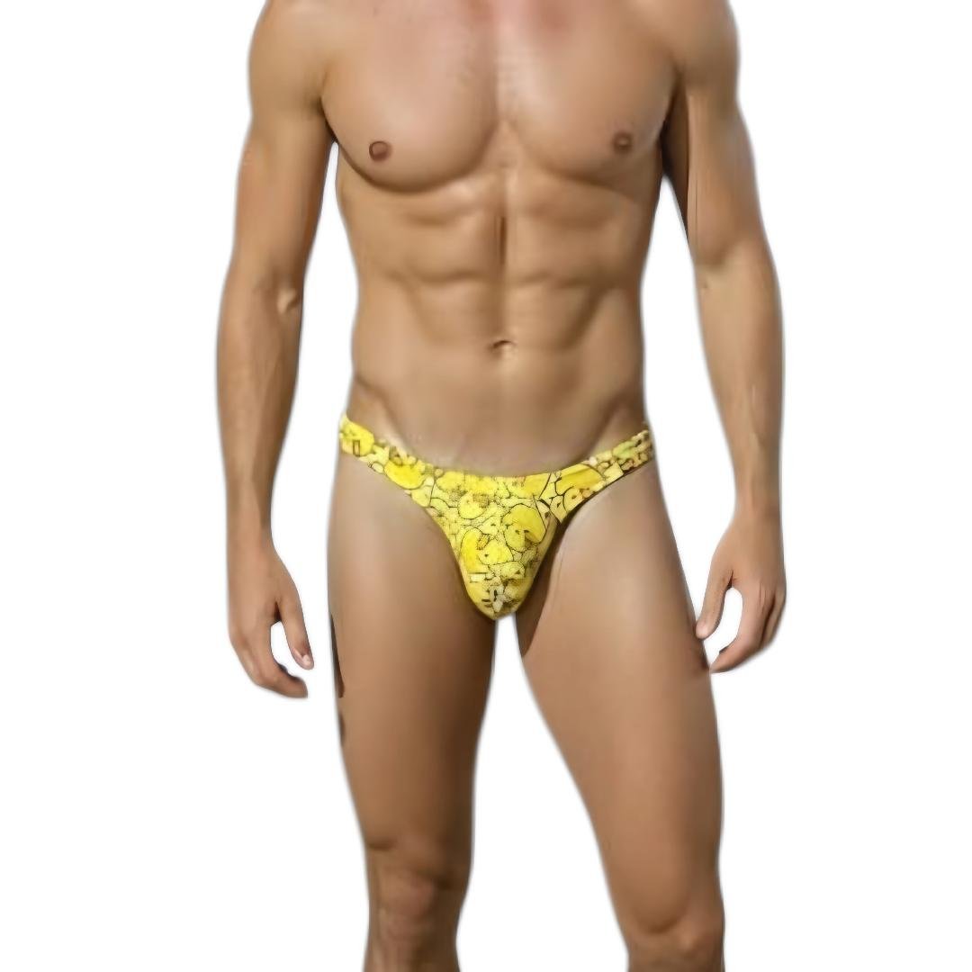 Tanga Masculina con Estampado de Camuflaje Militar – Diseño Ergonómico y Atrevido