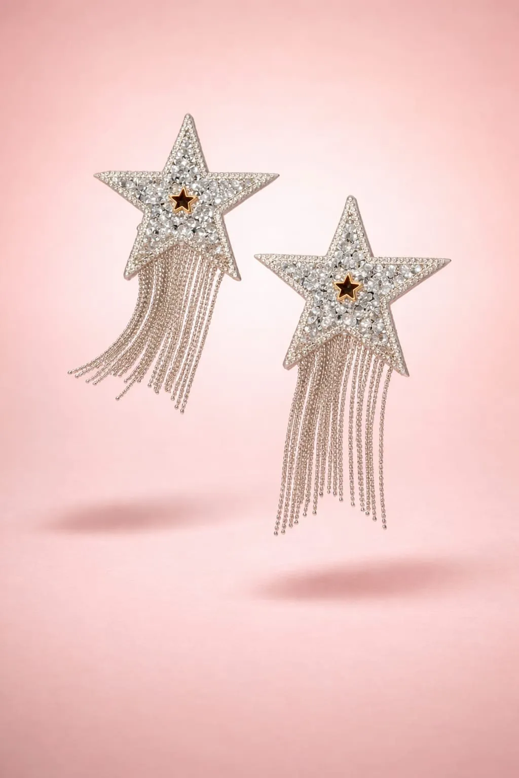 Pezoneras Adhesivas de Estrella con Brillantes y Flecos de Strass - Lencería Sexy