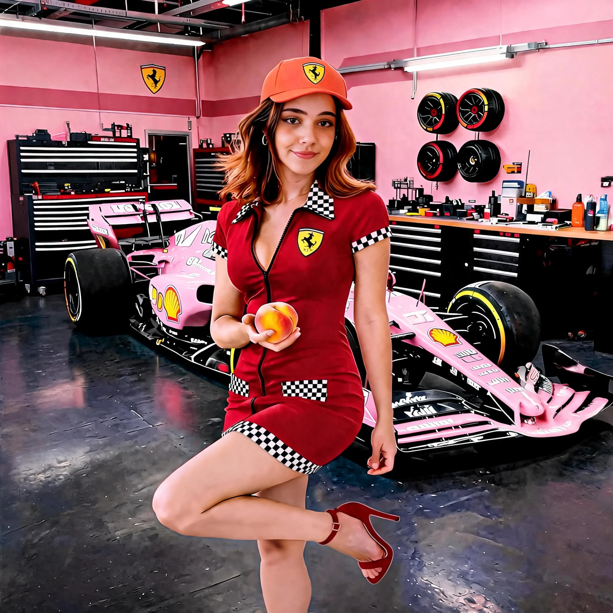 Disfraz De Piloto Carreras F1 Sexy Vestido Ajustado Racing