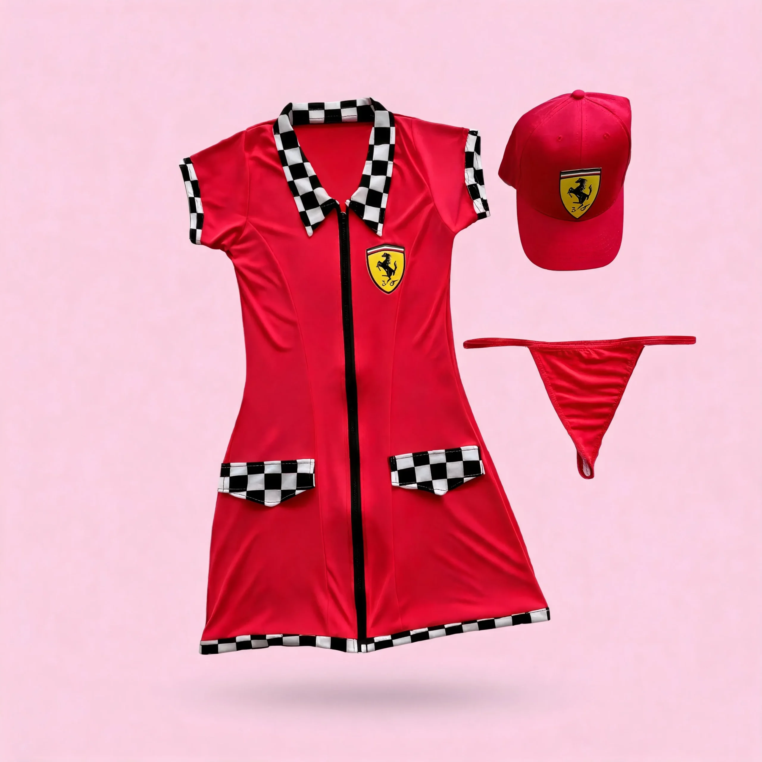 Disfraz De Piloto Carreras F1 Sexy Vestido Ajustado Racing