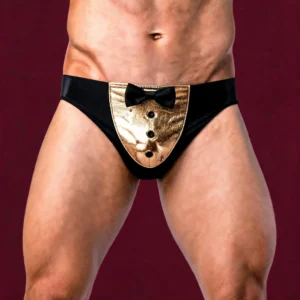 Tanga Sexy Tipo Smoking para Hombre – Disfraz de Mesero y Stripper