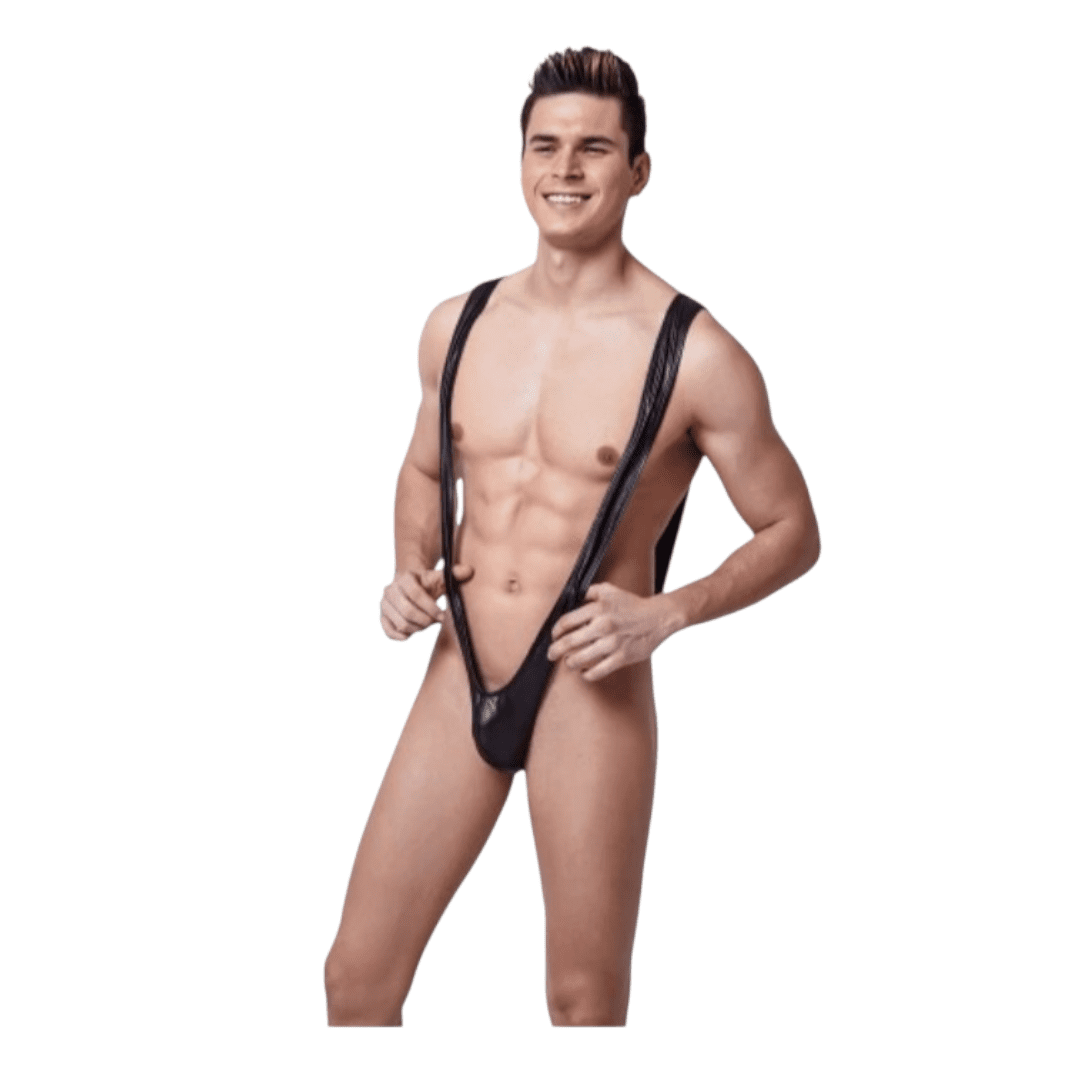 Tanga Suspensorio Tipo Columpio para Hombre - Bodysuit Elástico de Estilo Borat