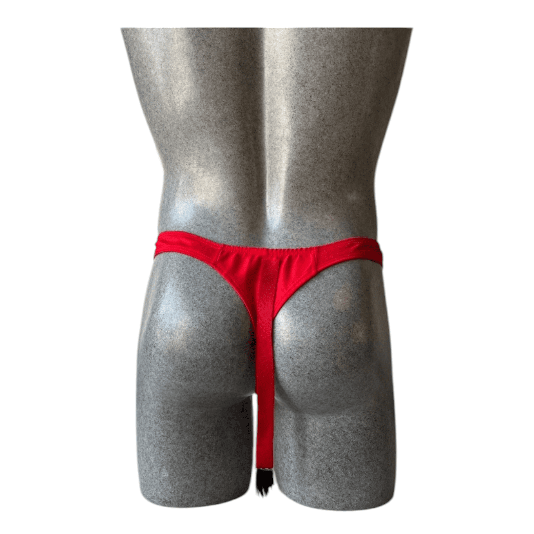 Tanga de Toro "Bravo" con Cuernos Brillantes y Ojos Locos para Hombre