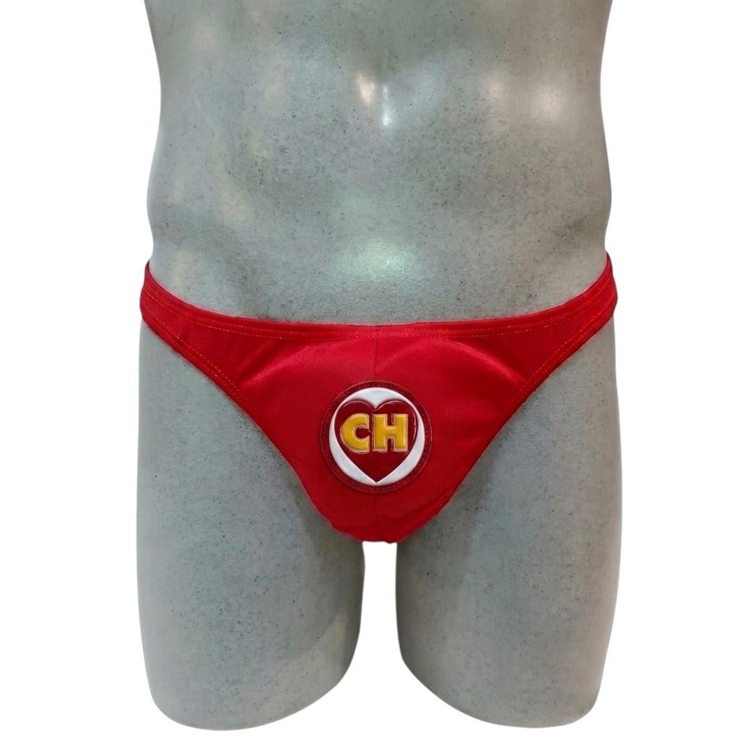 Lencería para Hombre Chapulín Colorado - Tanga Divertida con Capa y Escudo CH