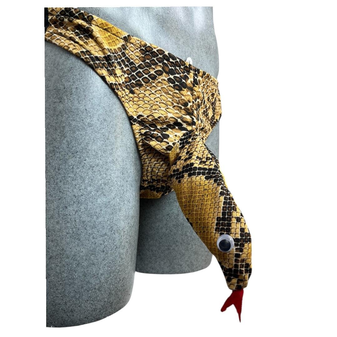 Tanga Sexy de Serpiente para Hombre - Ropa Interior Divertida con Diseño de Víbora y Relieve