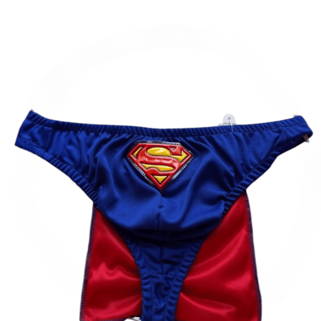 Tanga de broma de Superman para Hombre con Capa Trasera