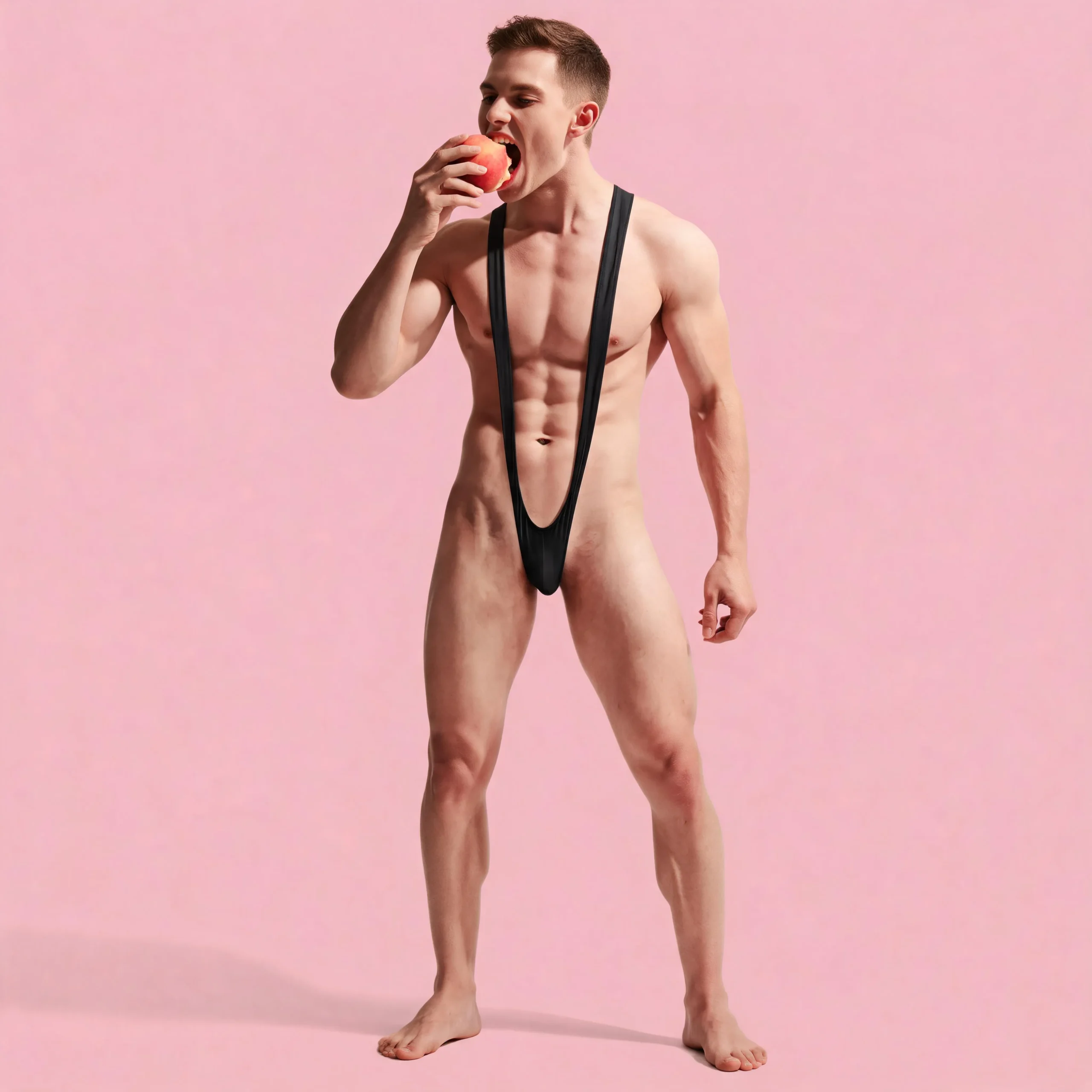 Tanga Suspensorio Tipo Columpio para Hombre - Bodysuit Elástico de Estilo Borat