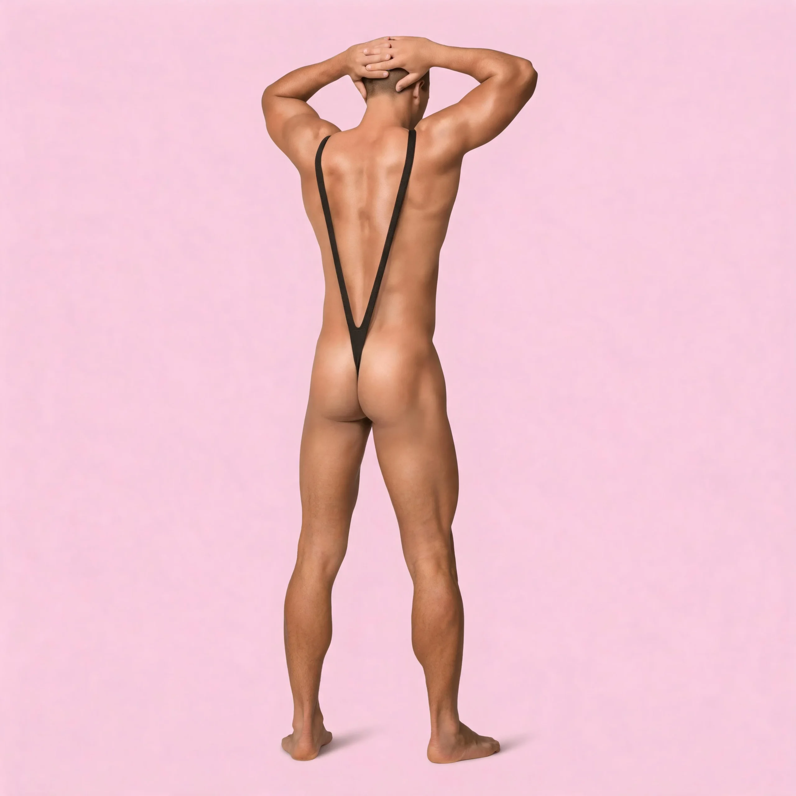 Tanga Suspensorio Tipo Columpio para Hombre - Bodysuit Elástico de Estilo Borat