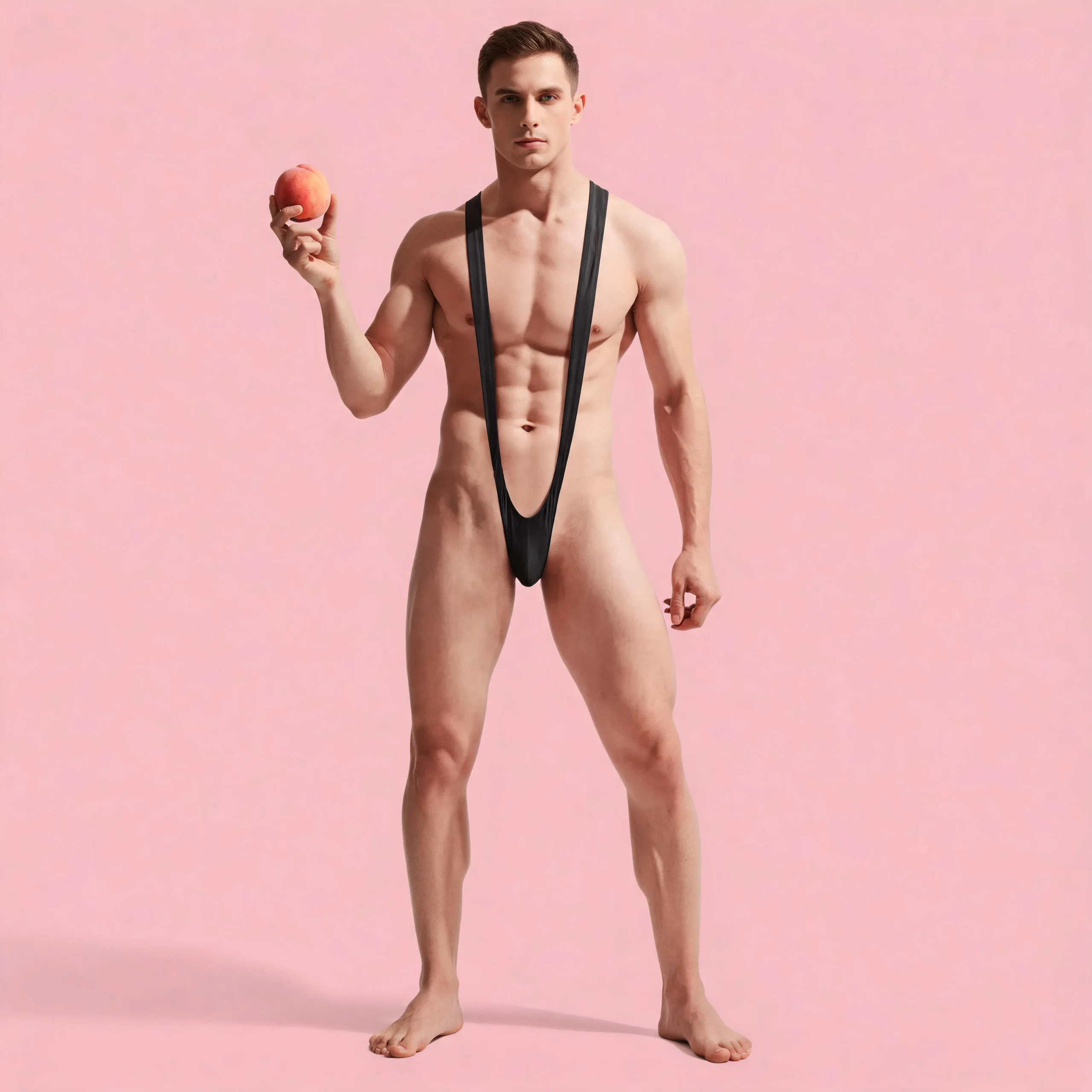 Tanga Suspensorio Tipo Columpio para Hombre - Bodysuit Elástico de Estilo Borat
