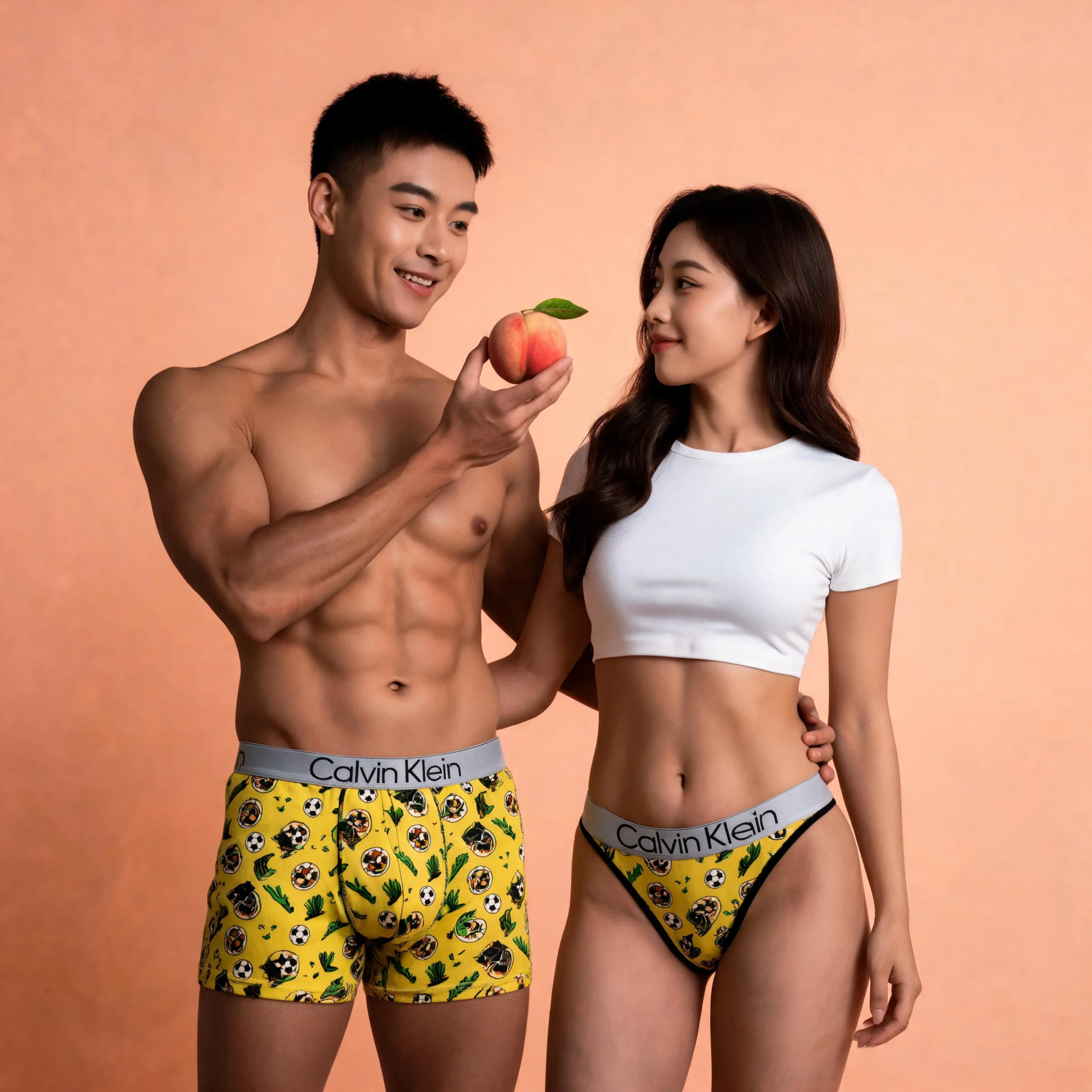 Set de Ropa Interior para Pareja Club América: Boxer y Tanga  "Edición Águilas"