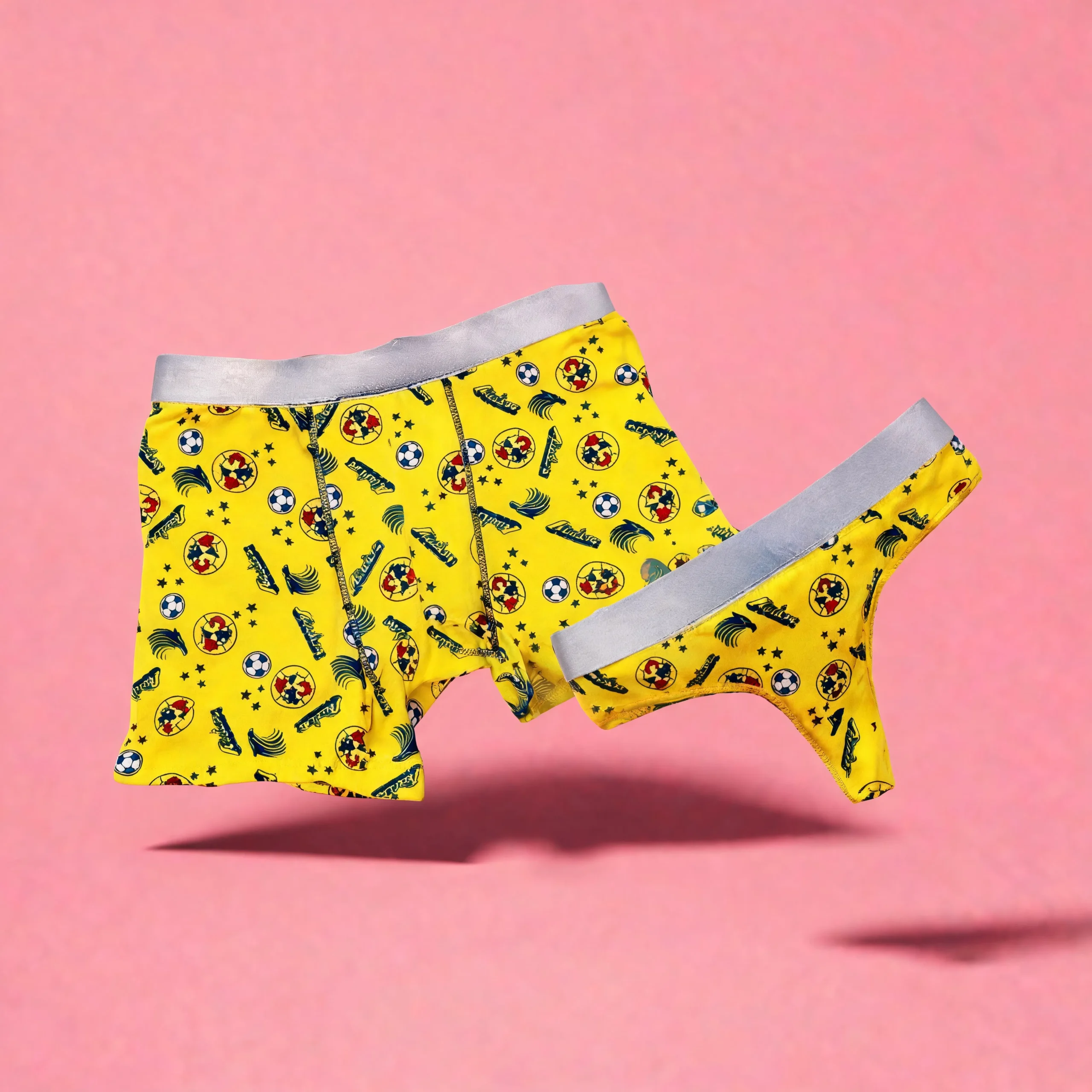 Set de Ropa Interior para Pareja Club América: Boxer y Tanga  "Edición Águilas"