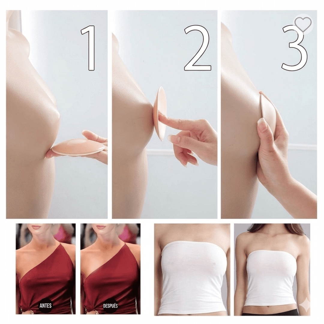 Pezoneras de Silicona Adhesivas Reutilizables - Cubre Pezones Invisibles Levanta Busto (2 pares)