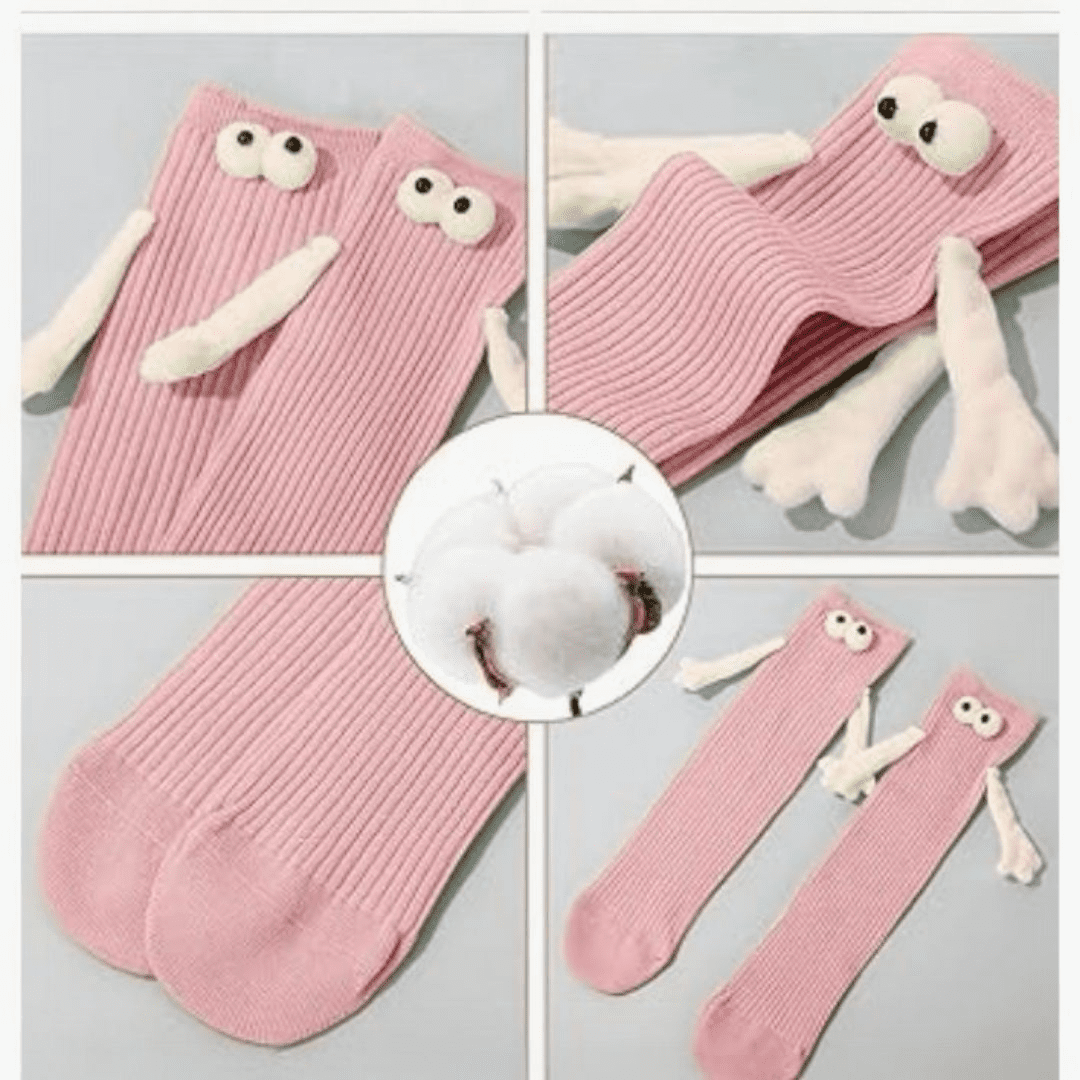 Calcetas Magnéticas de Pareja "Hand in Hand" - Calcetines Divertidos con Manitas de Imán