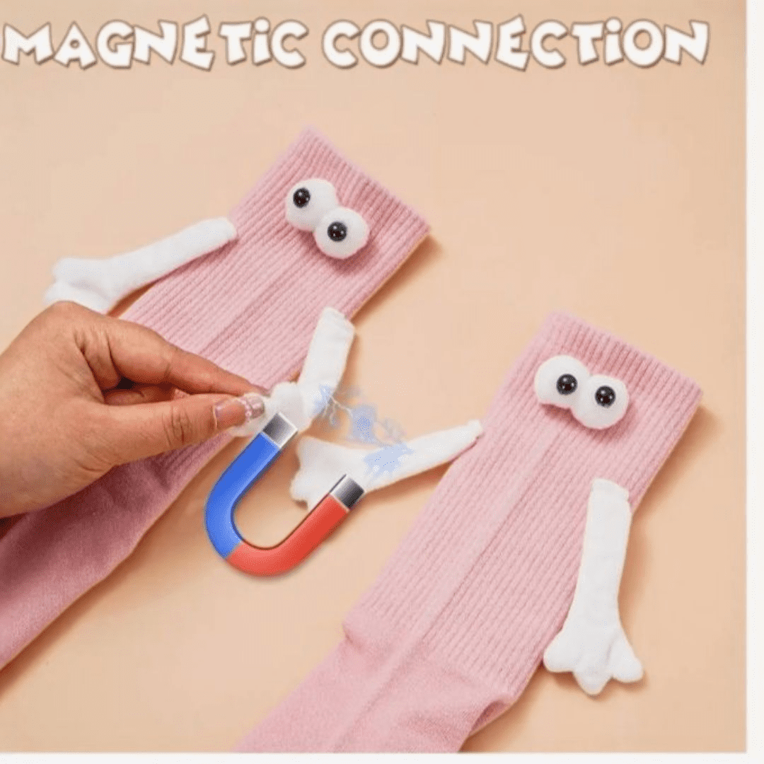 Calcetas Magnéticas de Pareja "Hand in Hand" - Calcetines Divertidos con Manitas de Imán