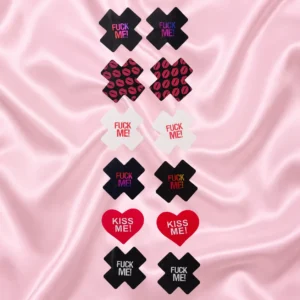 Pack de 6 Pezoneras Adhesivas Sexy – Cubre Pezones Desechables con Diseños Eroticos