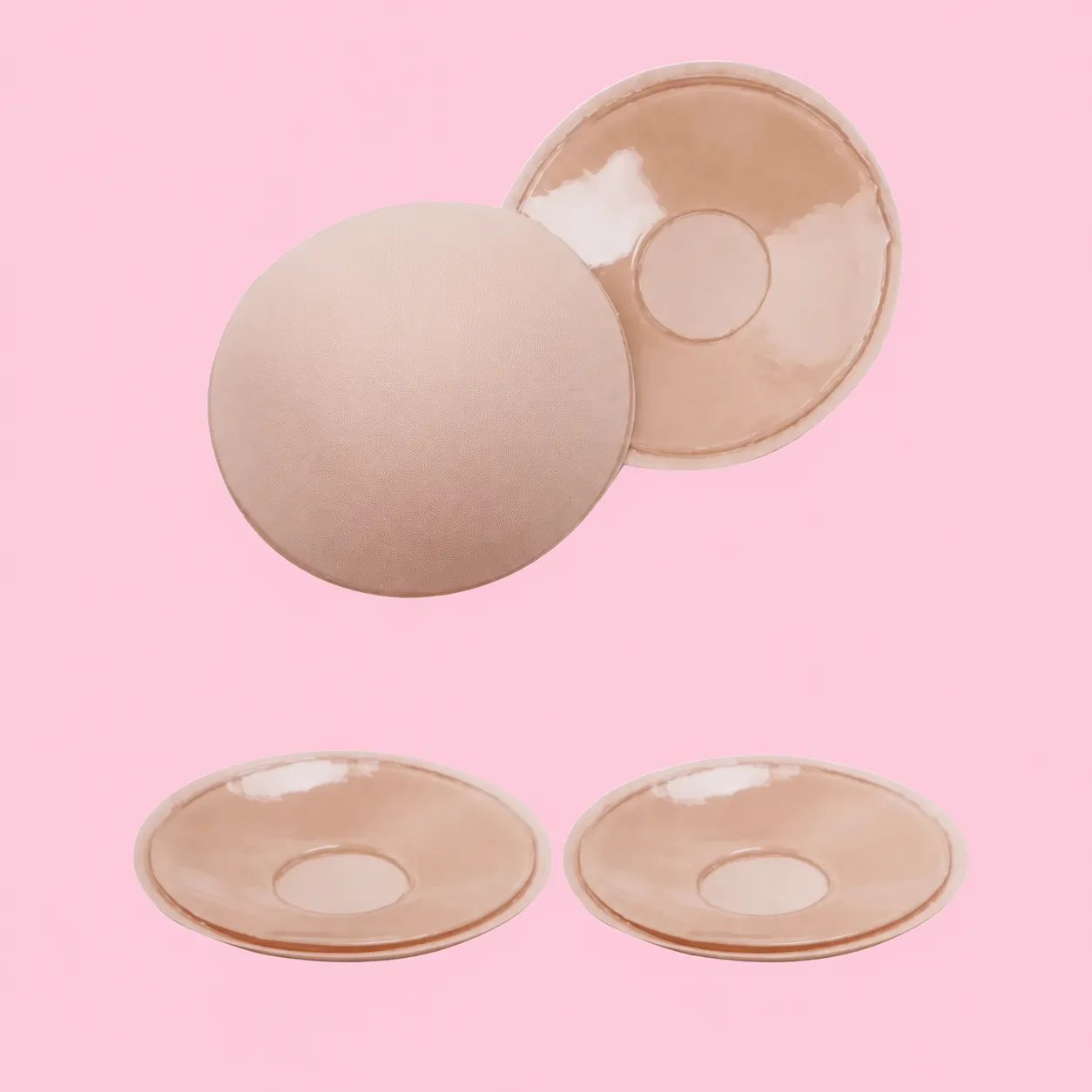 Pezoneras de Silicona Adhesivas Reutilizables - Cubre Pezones Invisibles Levanta Busto (2 pares)
