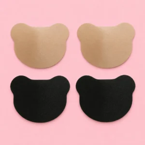 Pezoneras Adhesivas de Silicona en Forma de Oso – Cubre Pezones Invisibles y Reutilizables para Mujer (2 Pares)