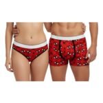 Set Interior Parejas Spiderman Regalo Novios Boxer Y Bikini