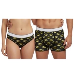 Conjunto de Ropa Interior para Parejas Batman: Bóxer y Tanga | Regalos Personalizados para Novios y San Valentín