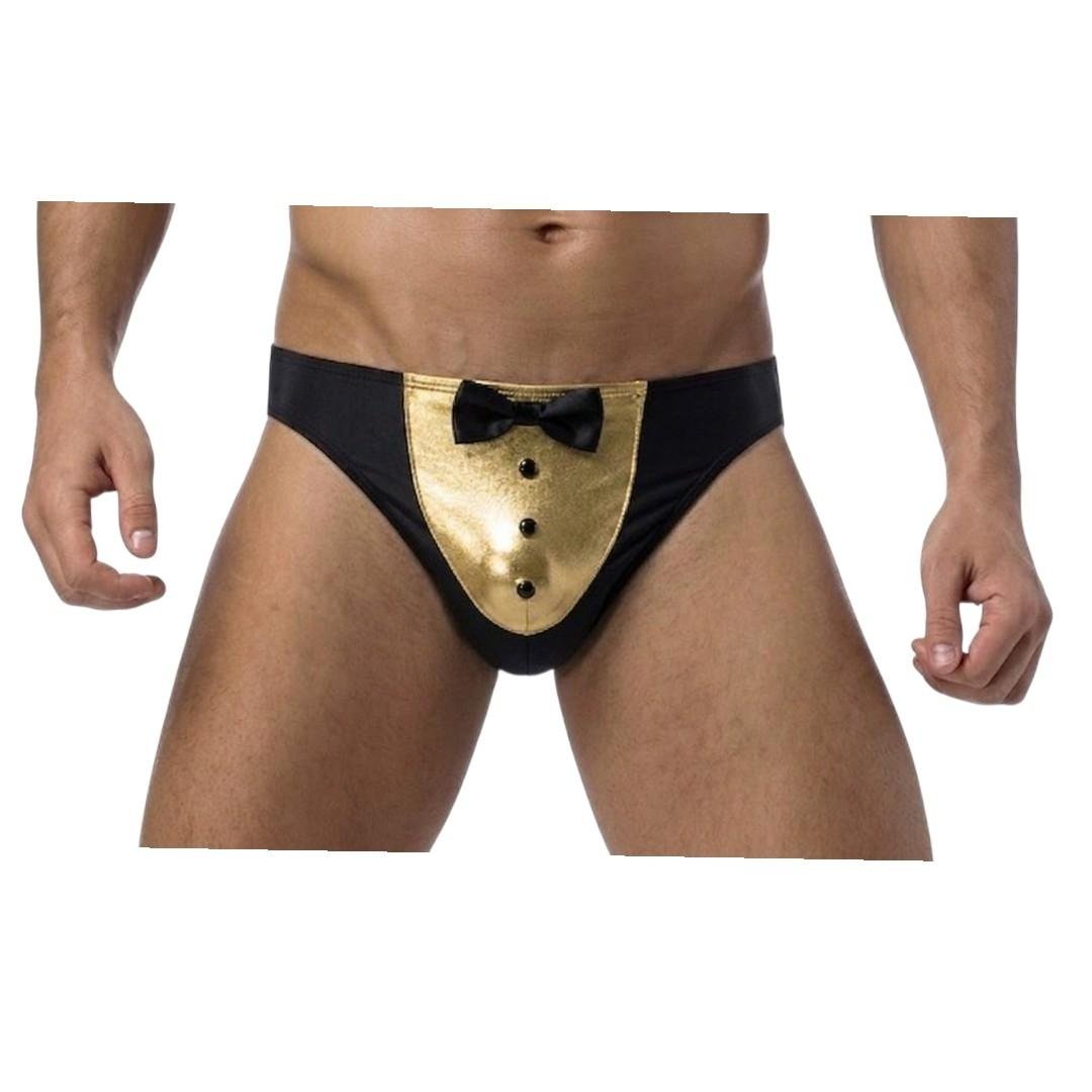 Disfraz Stripper Hombre Tanga Smoking Mesero Sexy Con Cola