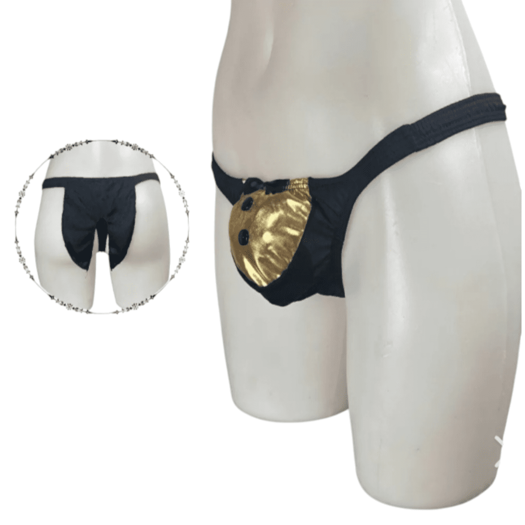 Tanga Smoking Hombre Disfraz Mesero Stripper Con Moño Y Cola