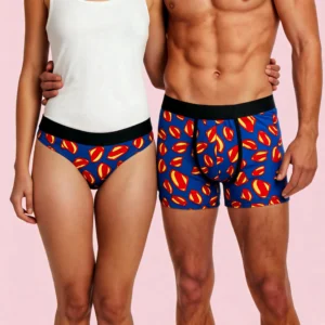 Dúo de Ropa Interior Superman: Bóxer para Hombre y Tanga para Mujer – Pack Pareja “Super Match”