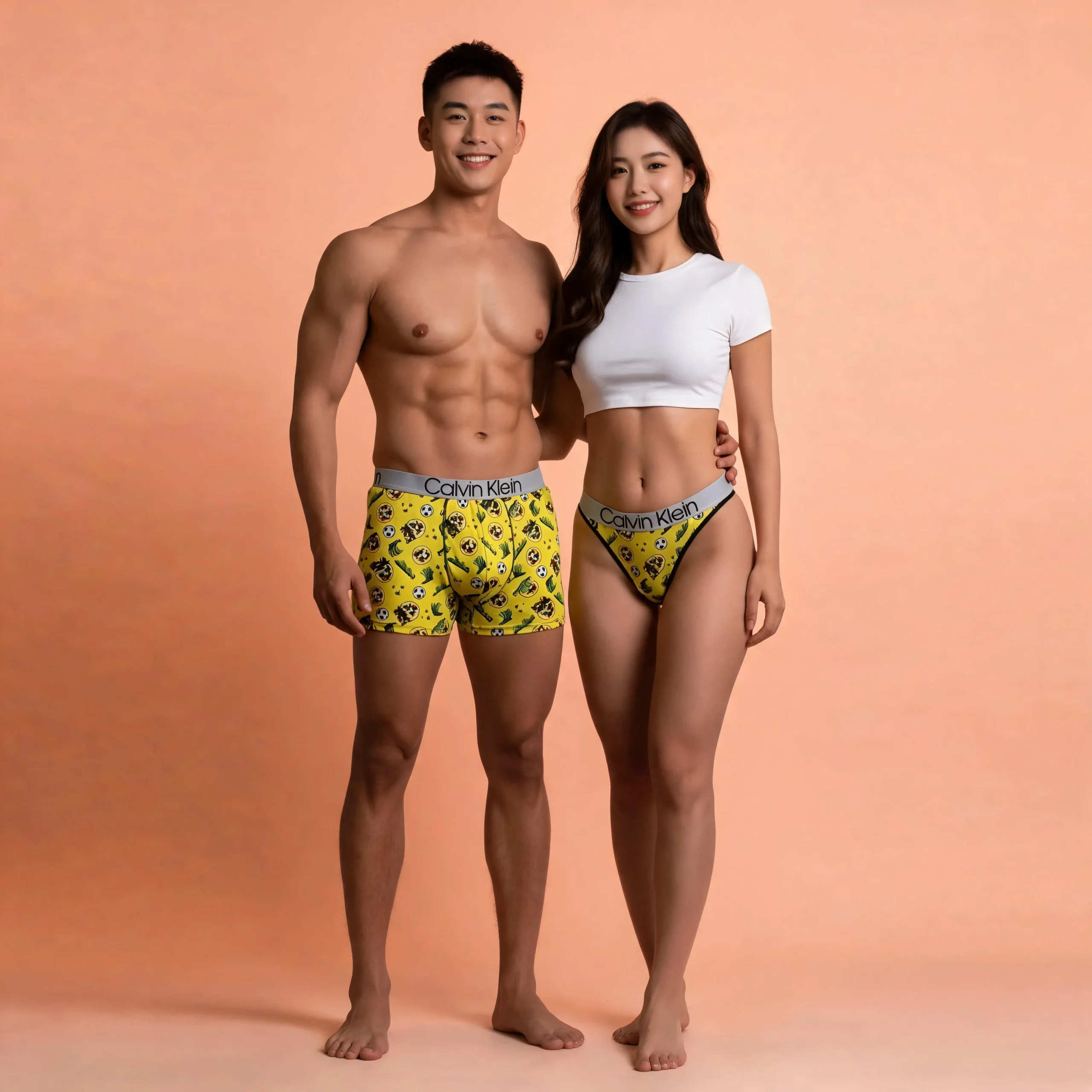 Set de Ropa Interior para Pareja Club América: Boxer y Tanga  "Edición Águilas"