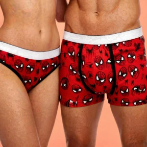 Dúo Ropa Interior Pareja Spiderman Boxer Y Tanga Spider-man