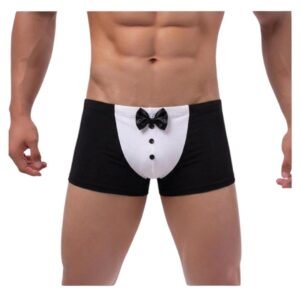 Bóxer De Smoking Para Hombre Ropa Interior Sexy Divertida Licra