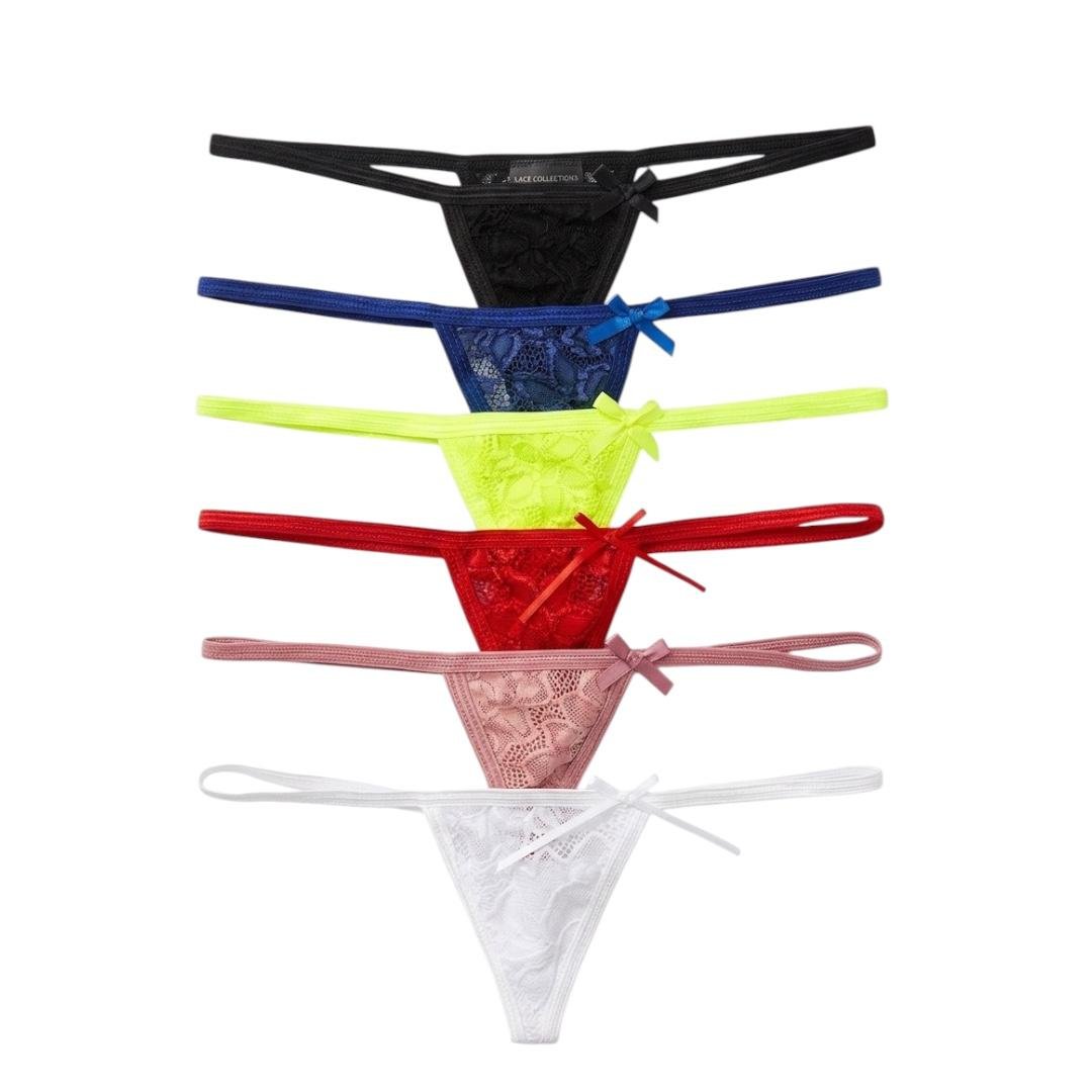 Pack De Tangas Sexy De Mujer Bragas De Encaje Hilo Dental