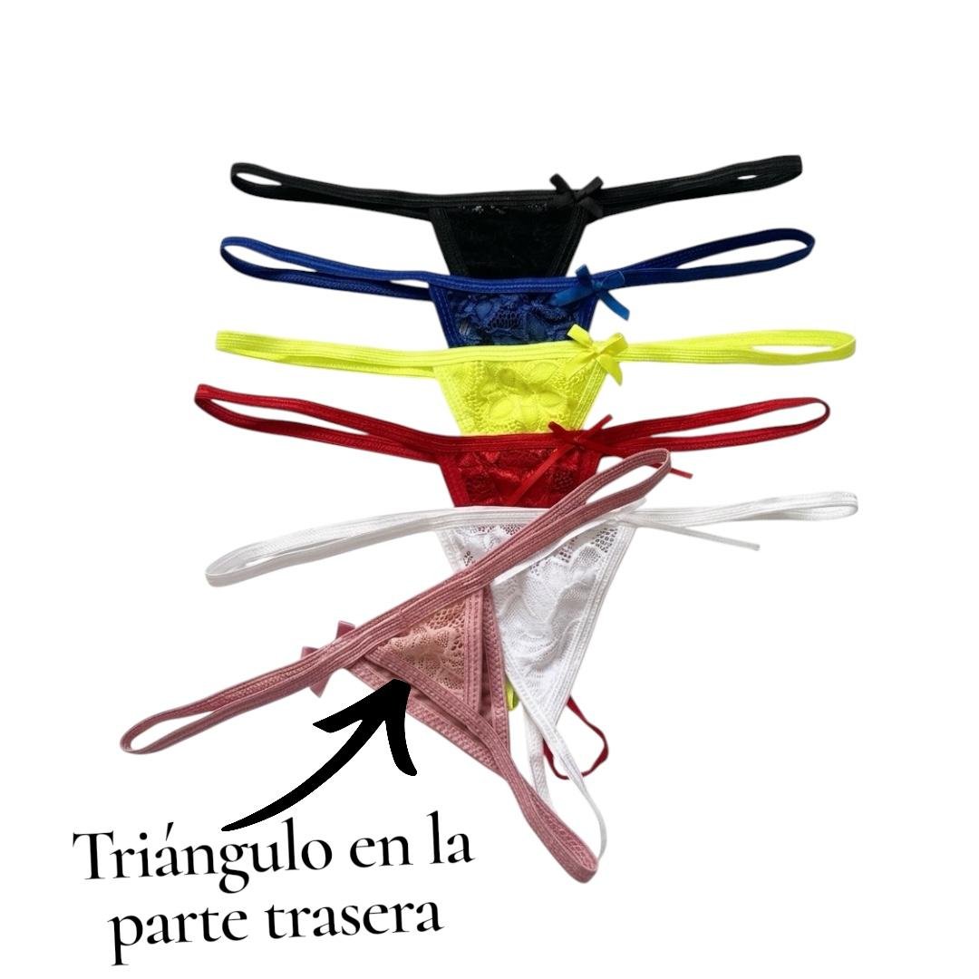 Pack De Tangas Sexy De Mujer Bragas De Encaje Hilo Dental