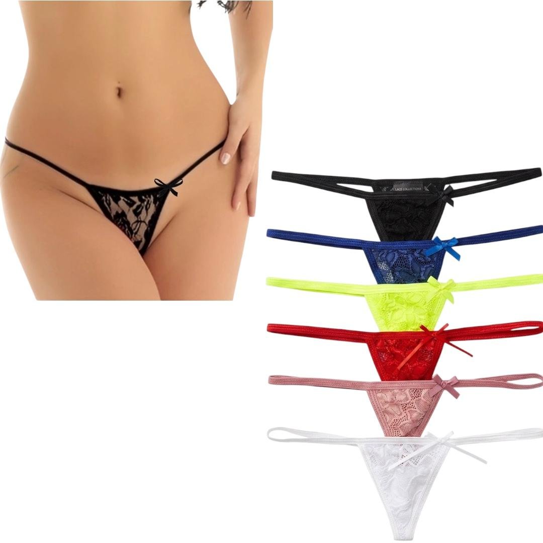 Pack De Tangas Sexy De Mujer Bragas De Encaje Hilo Dental