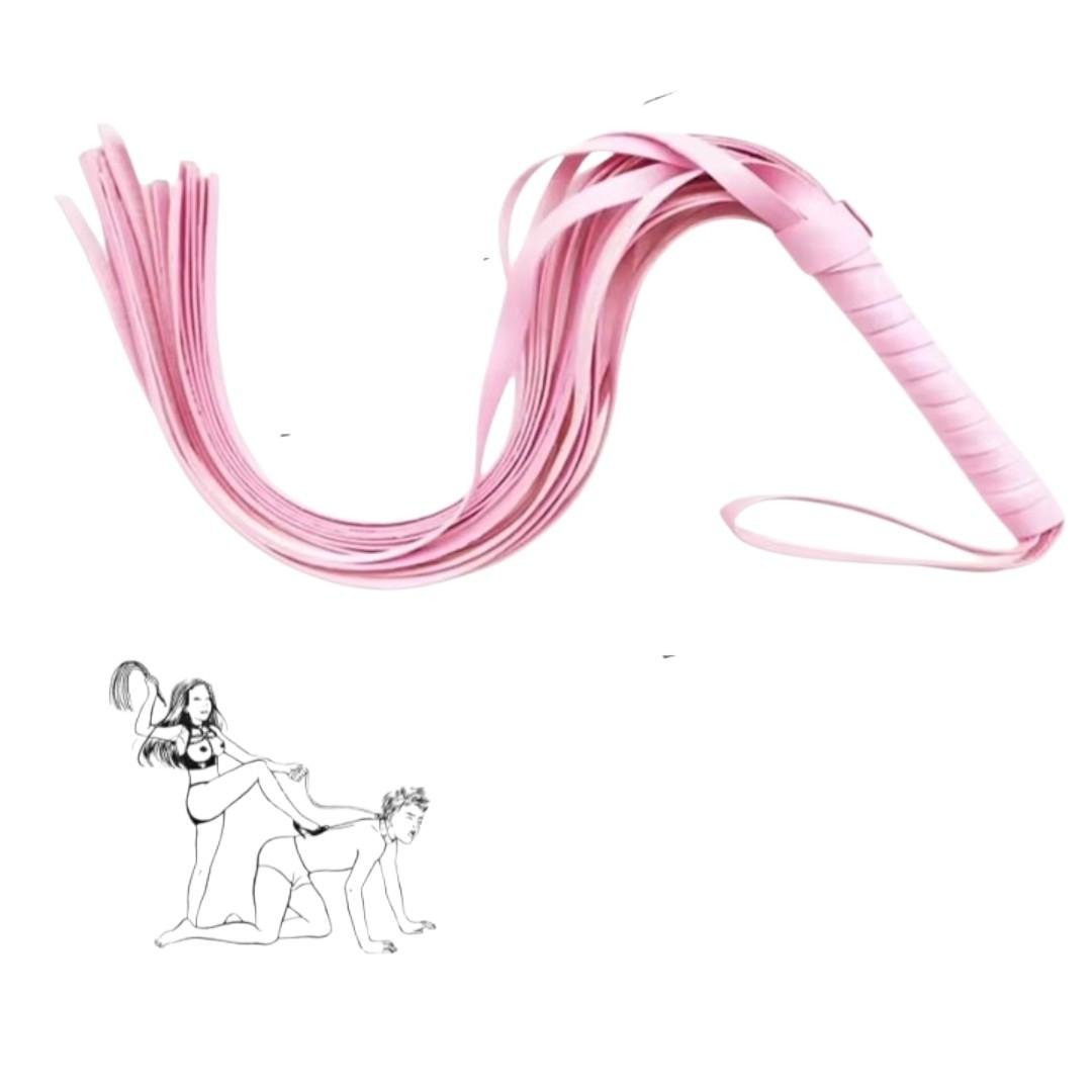 Látigo de Flecos Erótico Rosa – Accesorio Sensual para Juegos de Pareja